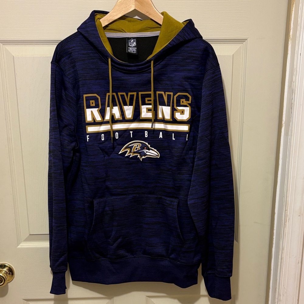 NFL Ravens Navy and Gold Hoodie